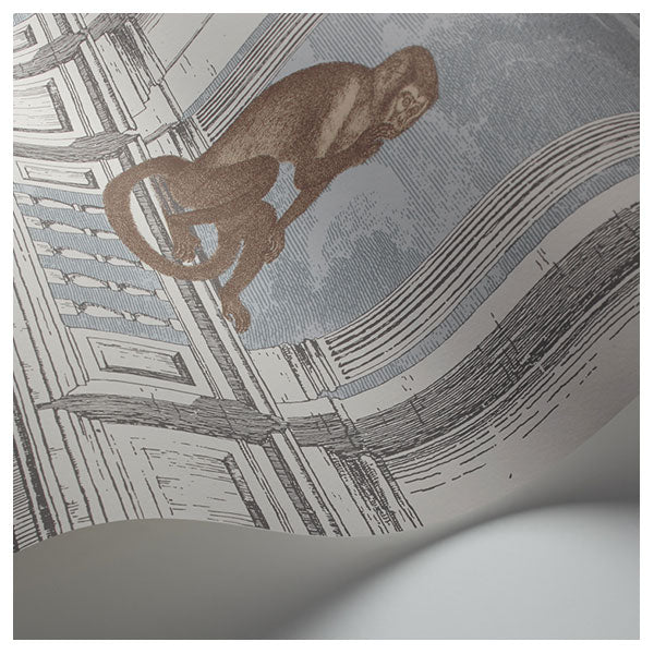 Fornasetti Procuratie con vista - Stone / Powder Blue