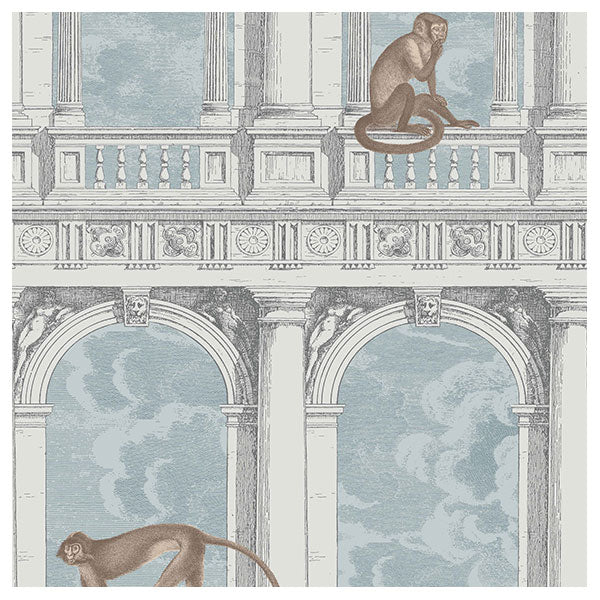 Fornasetti Procuratie con vista - Stone / Powder Blue