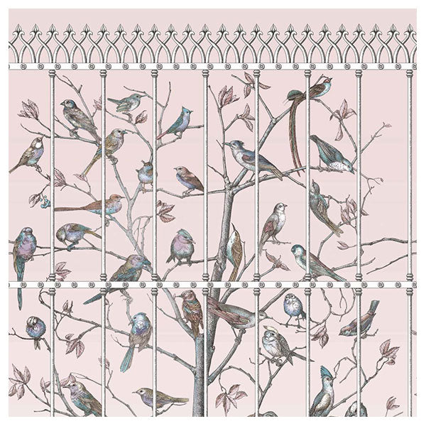 Fornasetti Uccelli - Ballet Slipper Pink