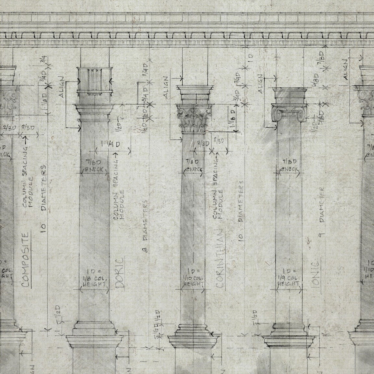 Colonnade Wallpaper by MINDTHEGAP