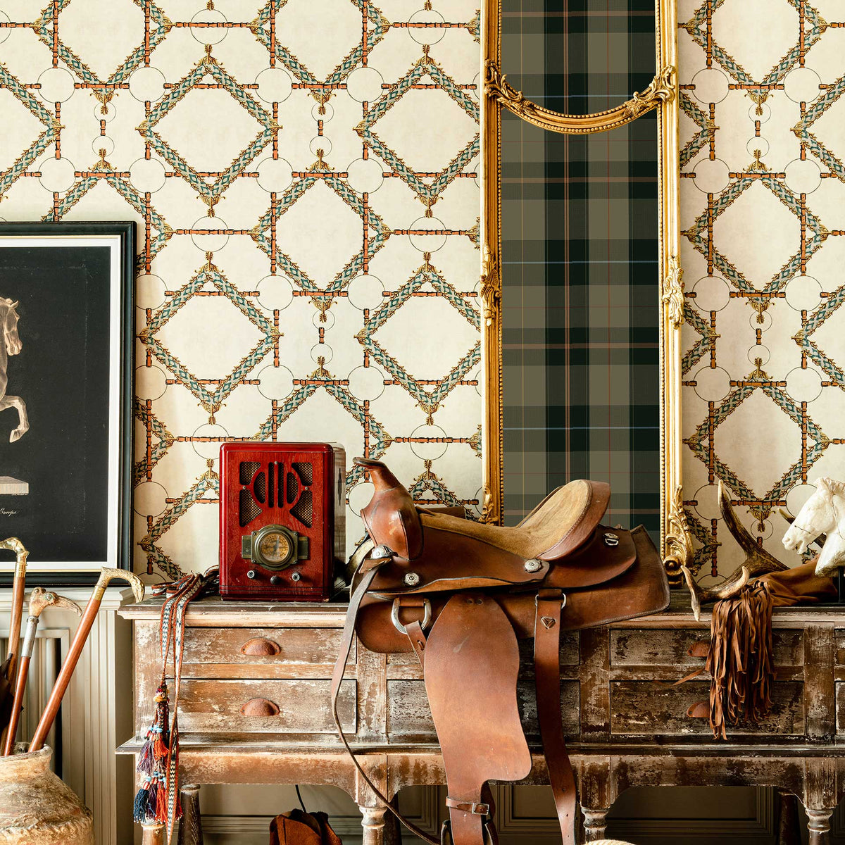Decorative Harness Wallpaper by MIND THE GAP