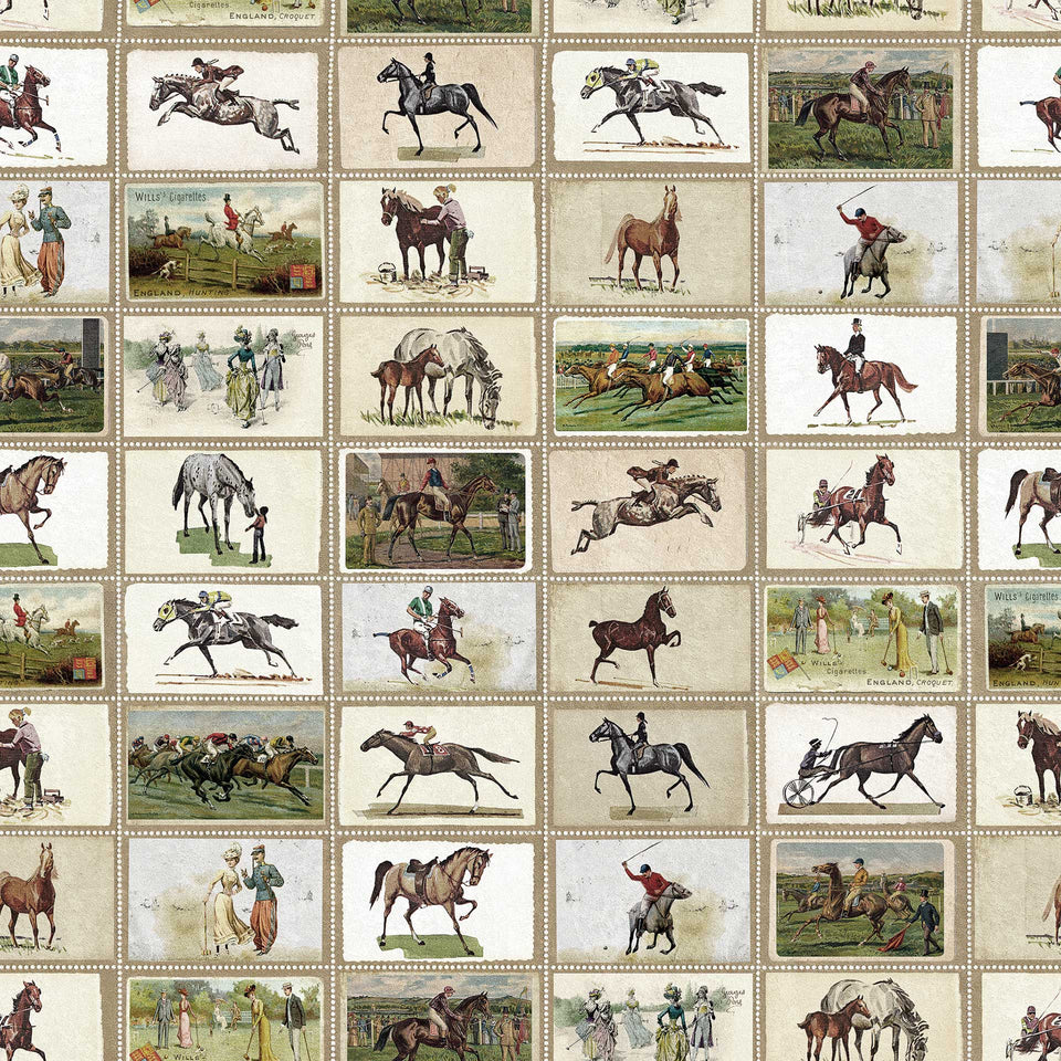 English Equestrian Stamps Wallpaper by MIND THE GAP