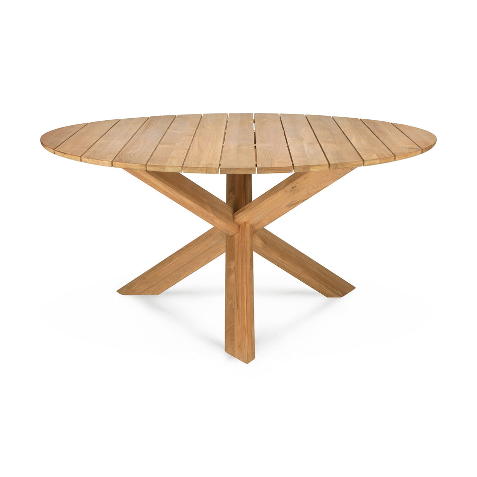 Teak Circle Outdoor Dining Table by Ethnicraft