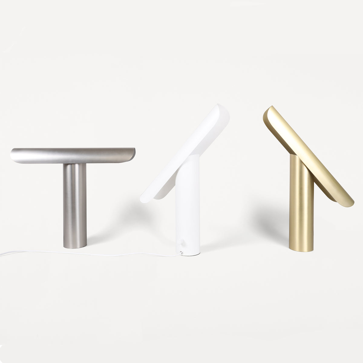 Brushed Steel T Table Lamp by Frama