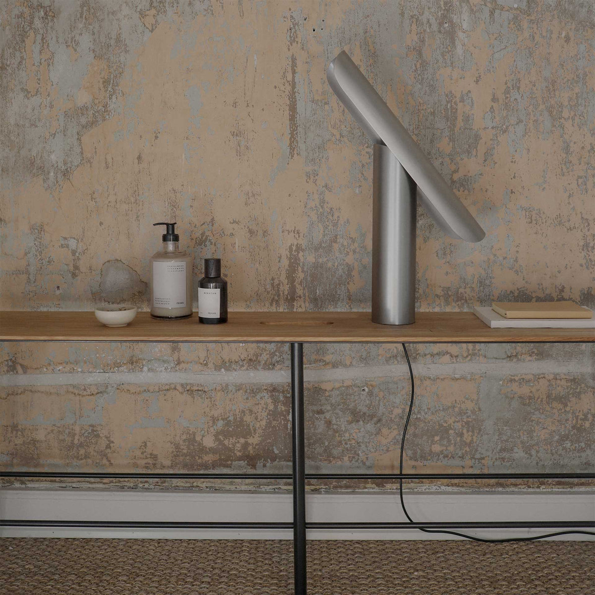 Brushed Steel T Table Lamp by Frama