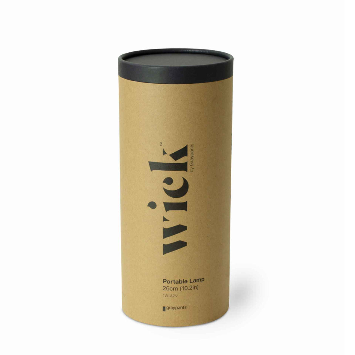 Graypants Wick table lamp packaging