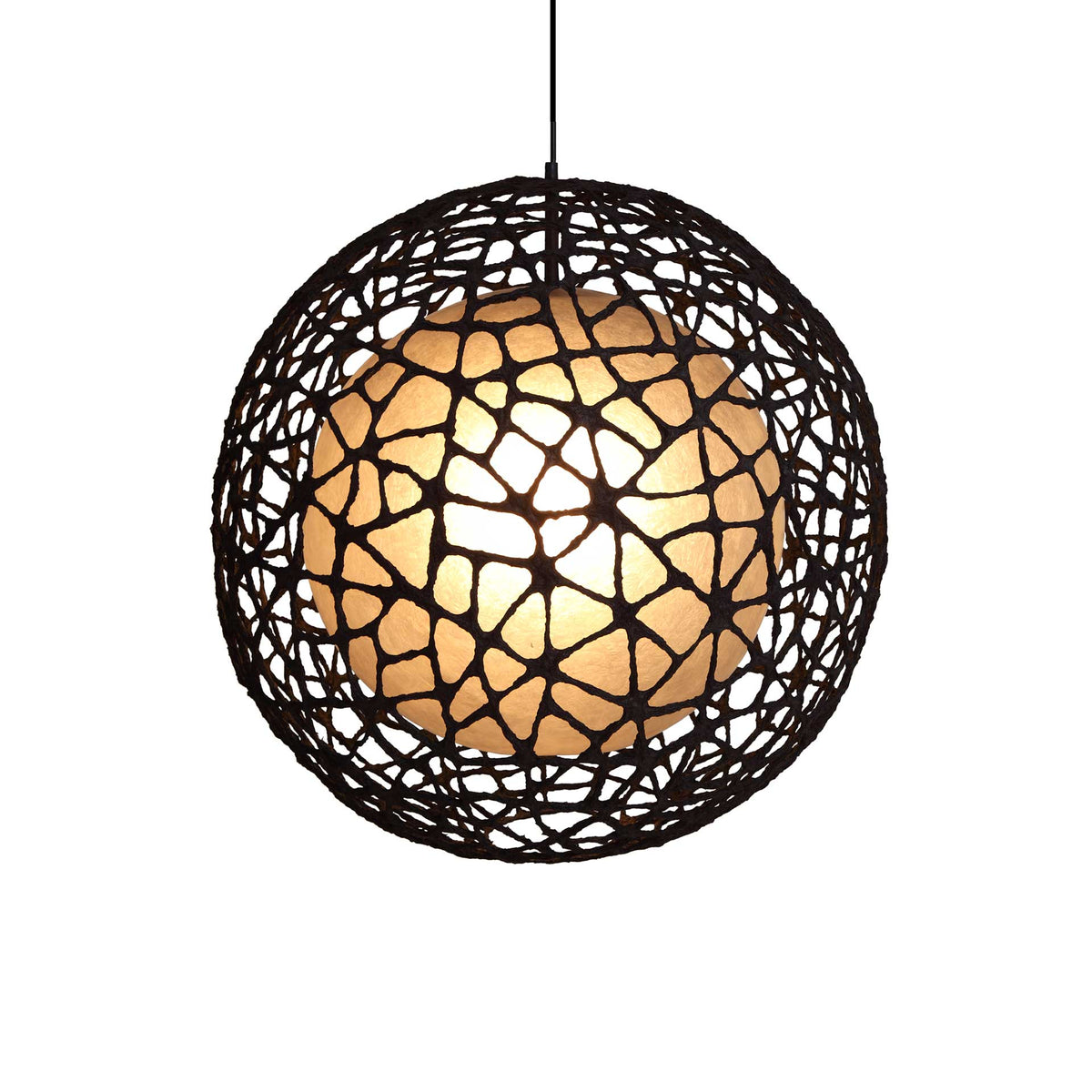 C-U C-Me Round Hanging Lamp Medium by Kenneth Cobonpue