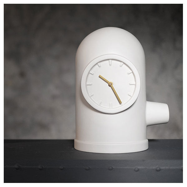 White Base Table Clock by Leff Amsterdam