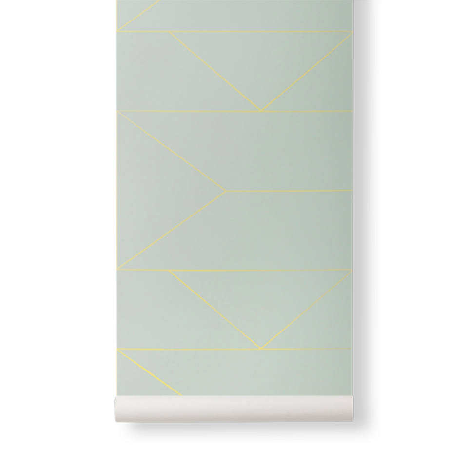 Lines Wallpaper - Mint by Ferm Living