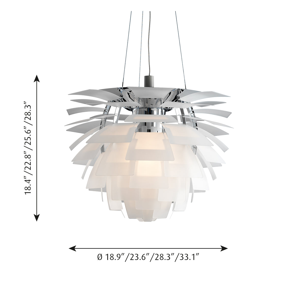 PH Artichoke Glass Pendant by Louis Poulsen