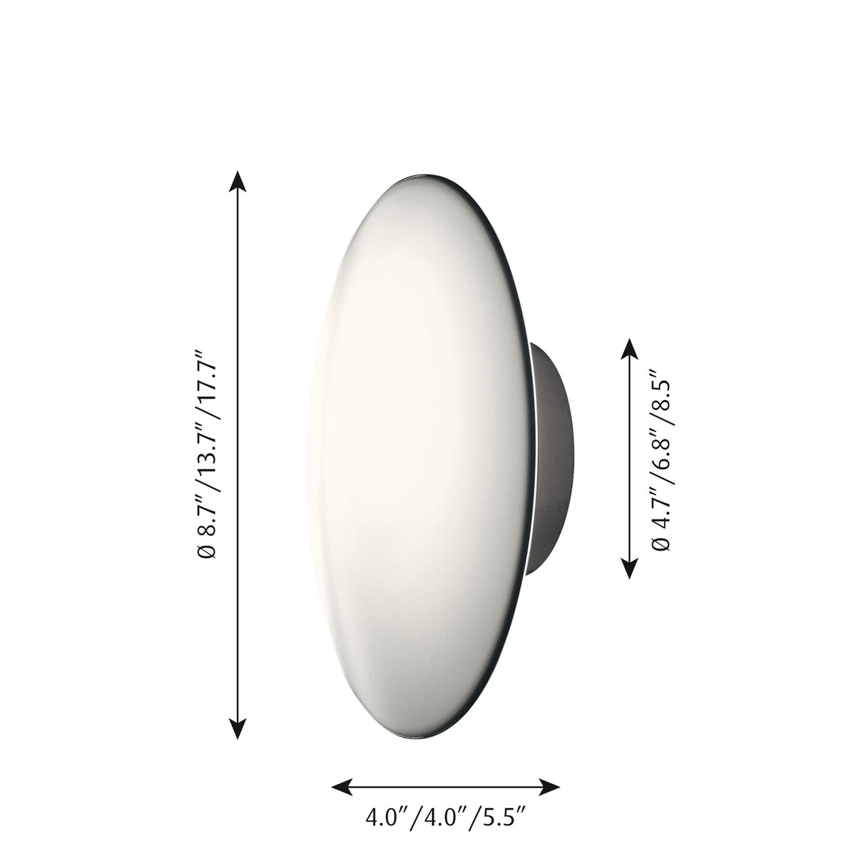 AJ Eklipta Wall / Ceiling Light by Louis Poulsen