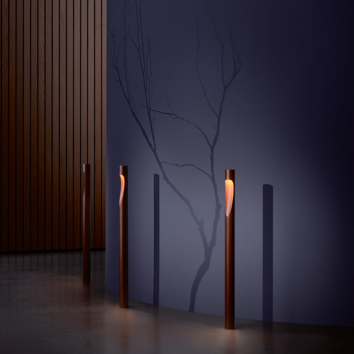 Flindt Garden Corten Bollard by Louis Poulsen