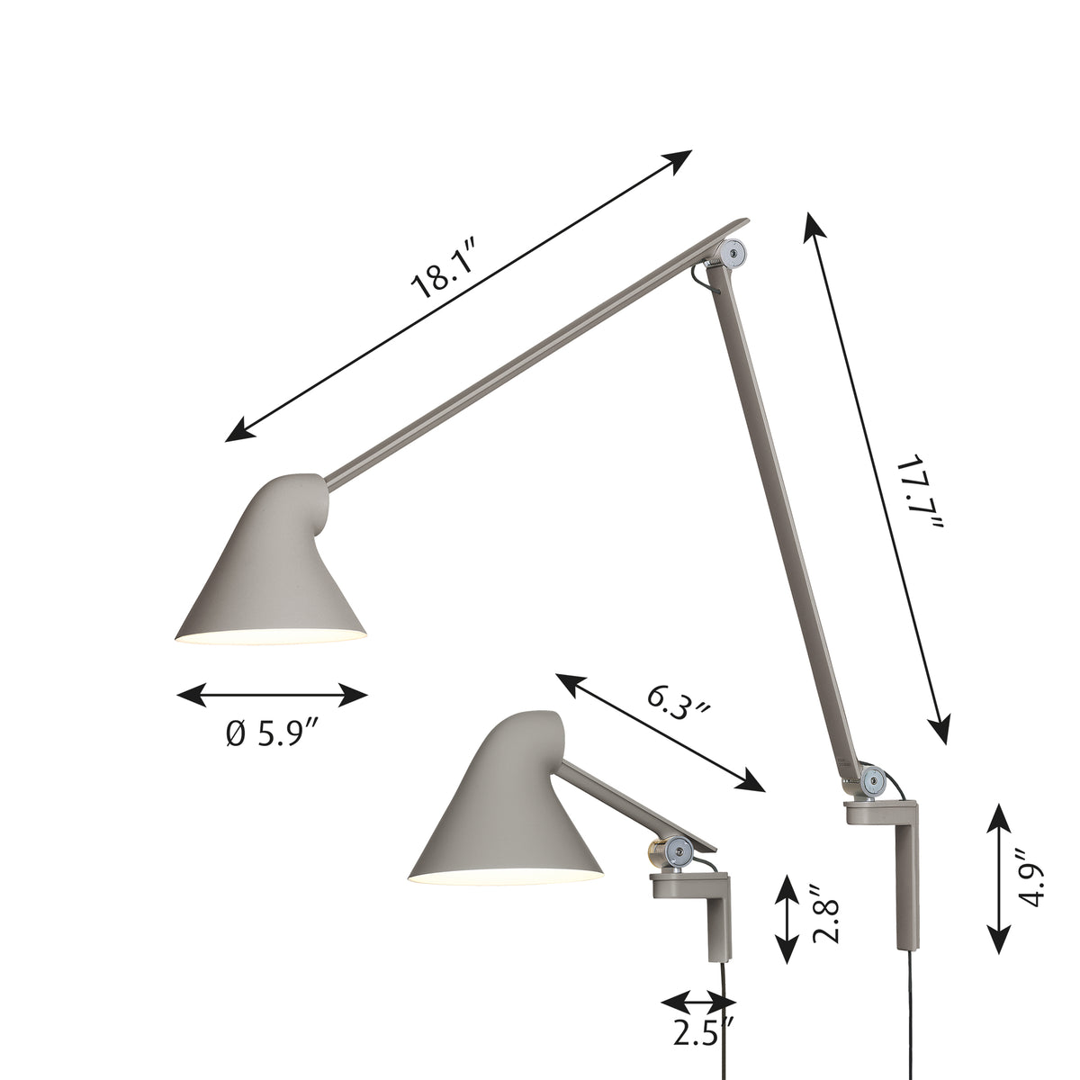 NJP Wall Lamp - Long by Louis Poulsen
