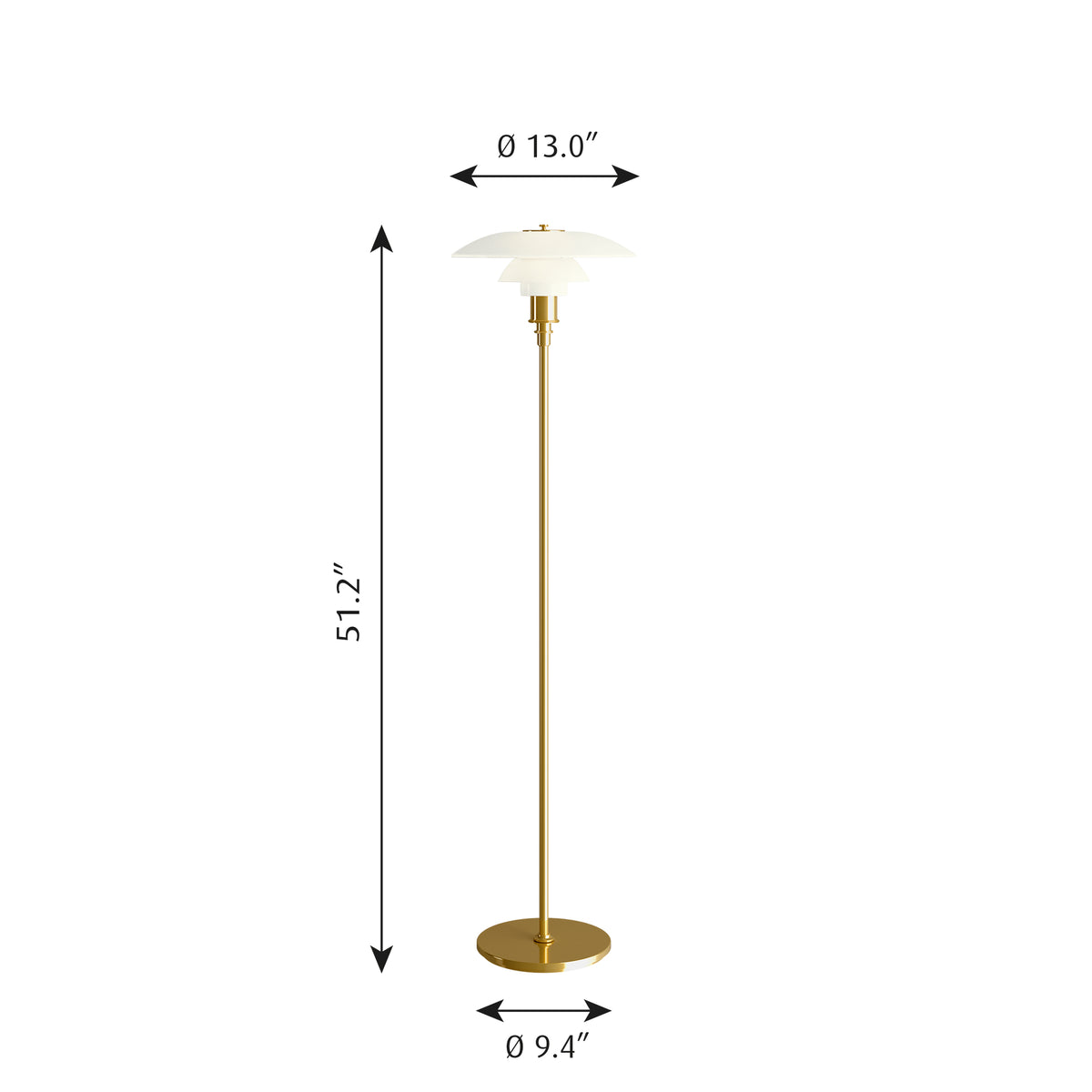 PH 3½-2½ Floor Lamp by Louis Poulsen