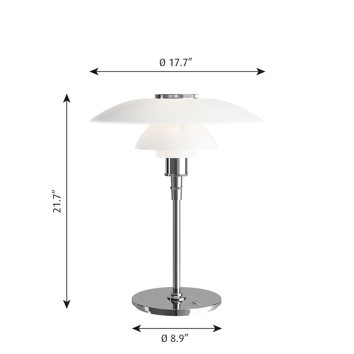 PH 4½-3½ Glass Table Lamp by Louis Poulsen
