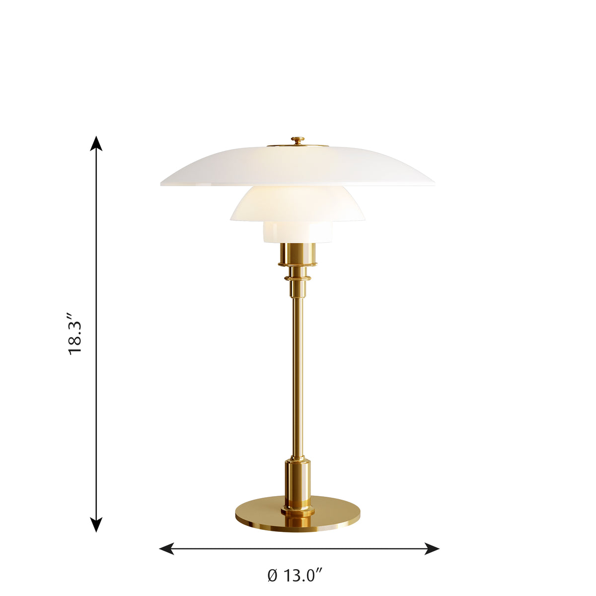 PH 3½-2½ Glass Table Lamp by Louis Poulsen