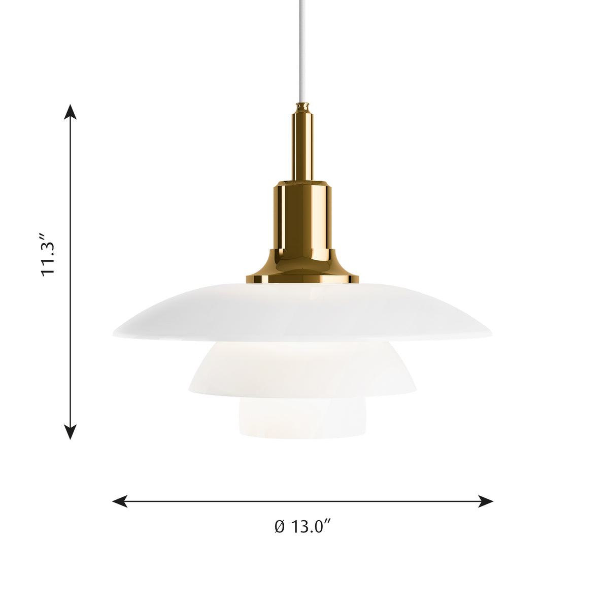 PH 3½-3 Glass Pendant by Louis Poulsen