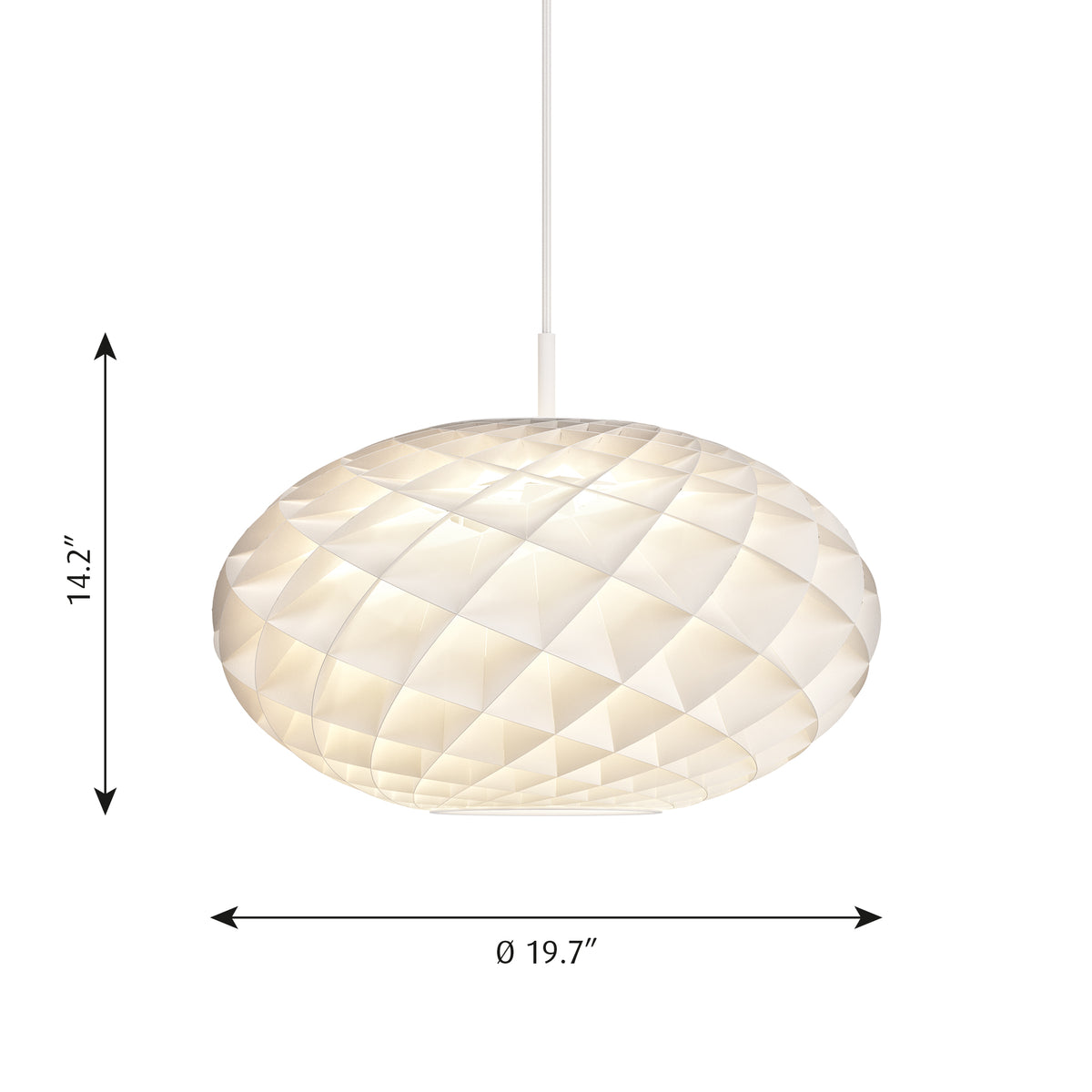 Patera 500 Oval Pendant by Louis Poulsen