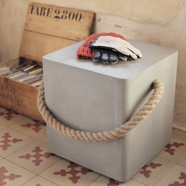 Edge Wheels and Rope Stool by Lyon Béton