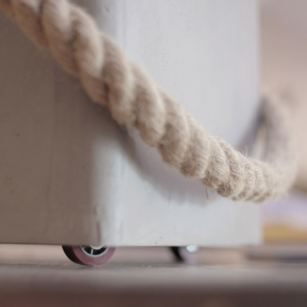 Edge Wheels and Rope Stool by Lyon Béton