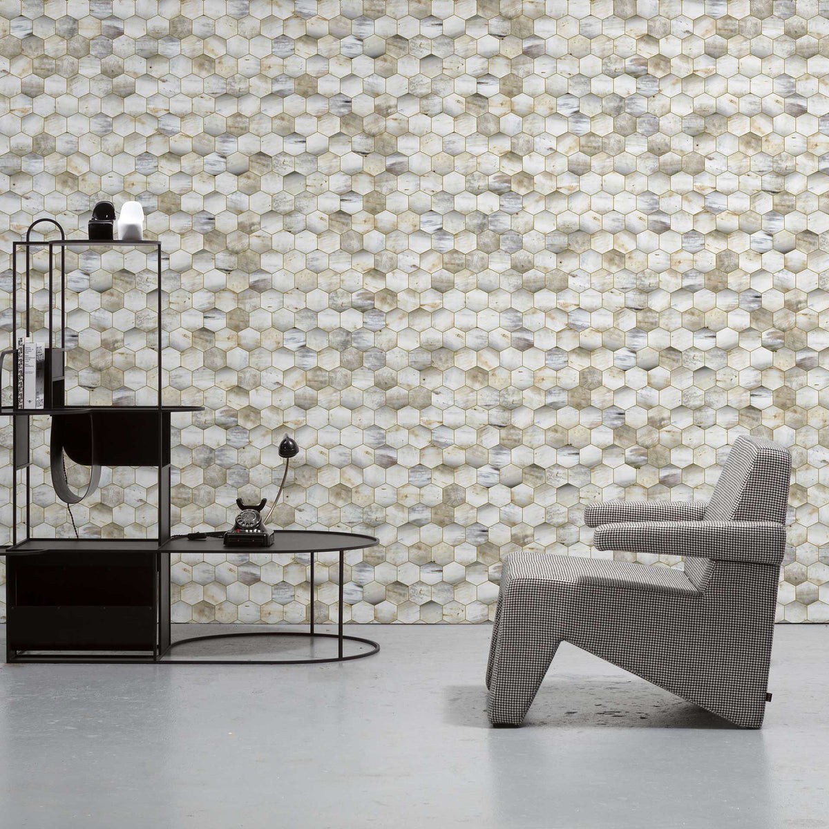 Beehive MRV-14 Monochrome Wallpaper by Mr and Mrs Vintage + NLXL