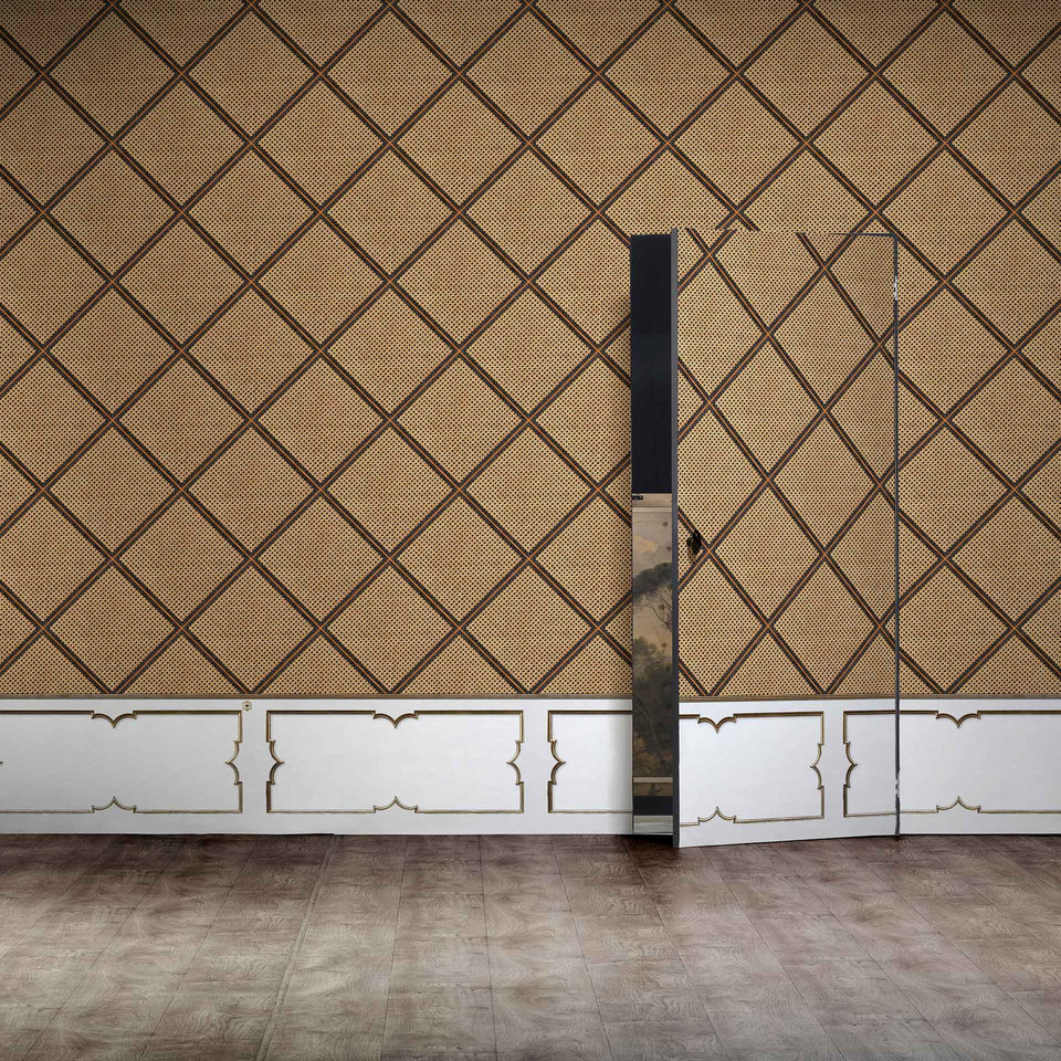 Wainscoting Cane MRV Webbing Wallpaper by Studio Roderick Vos + NLXL