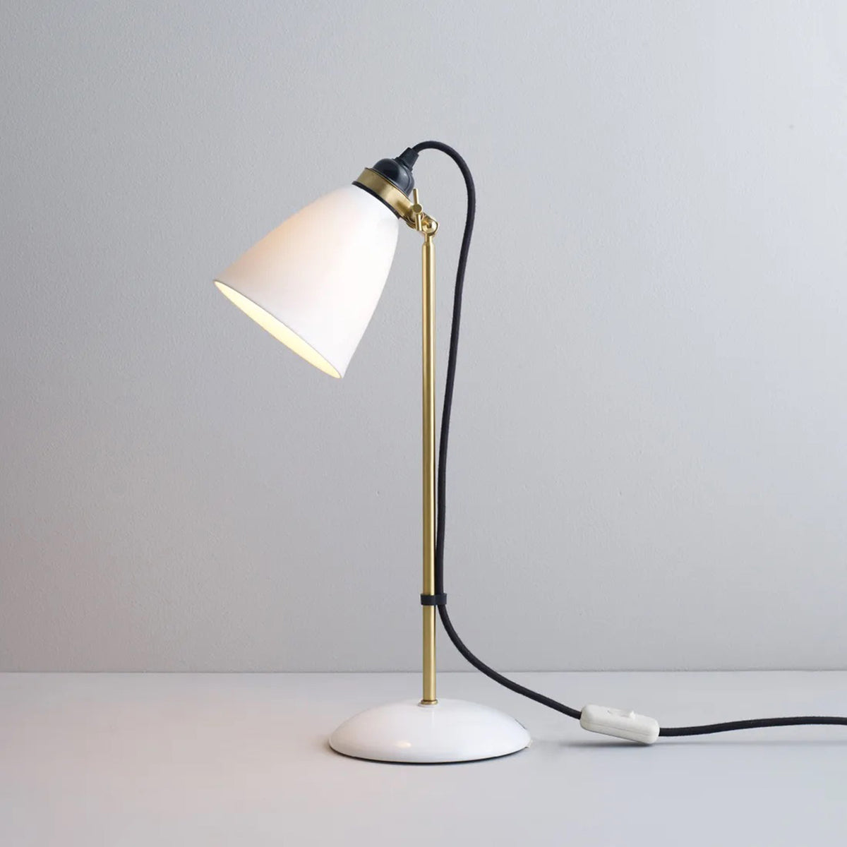 Hector 30 Table Light in Satin Brass by Original BTC