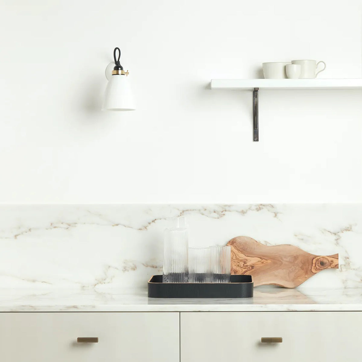 Hector 30 Wall Light in Satin Brass by Original BTC