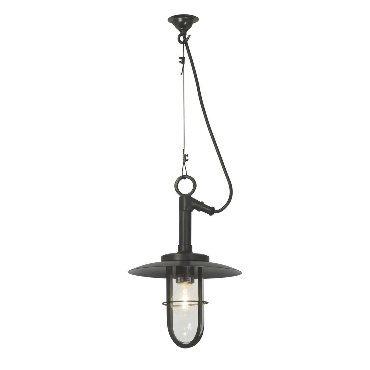 Ship's Well Glass Pendant With Visor by Original BTC / Davey Lighting