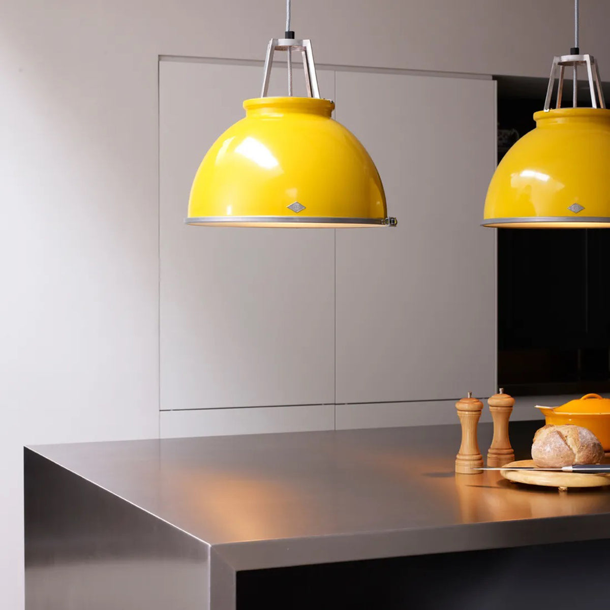 Titan Size 3 Pendant Light with Etched Glass by Original BTC