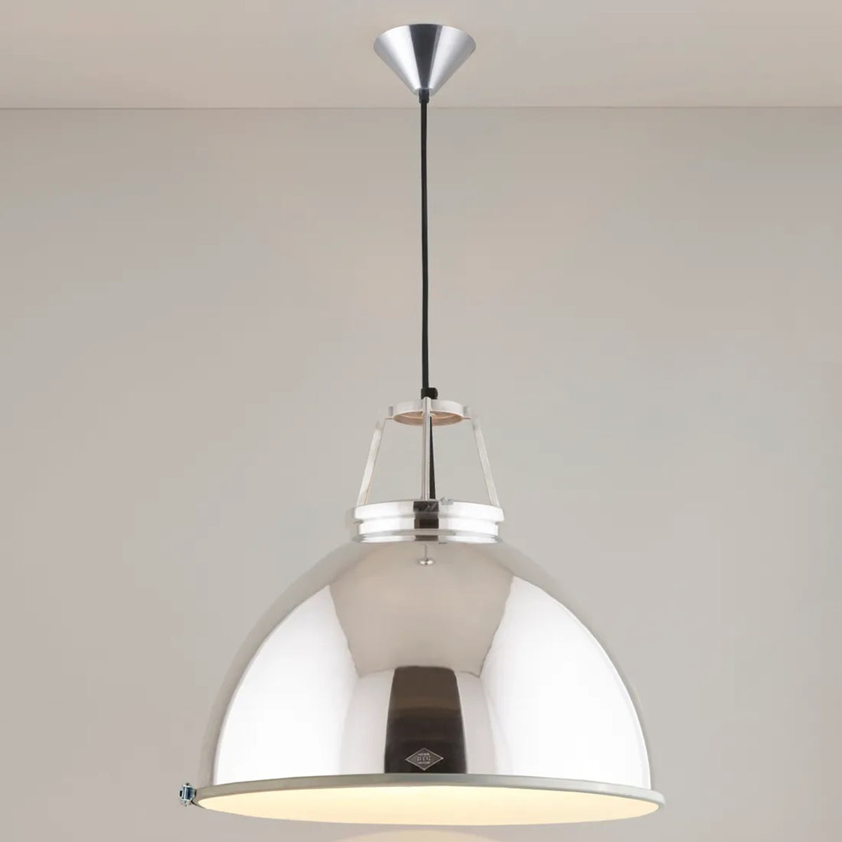 Titan Size 5 Pendant Light with Etched Glass by Original BTC