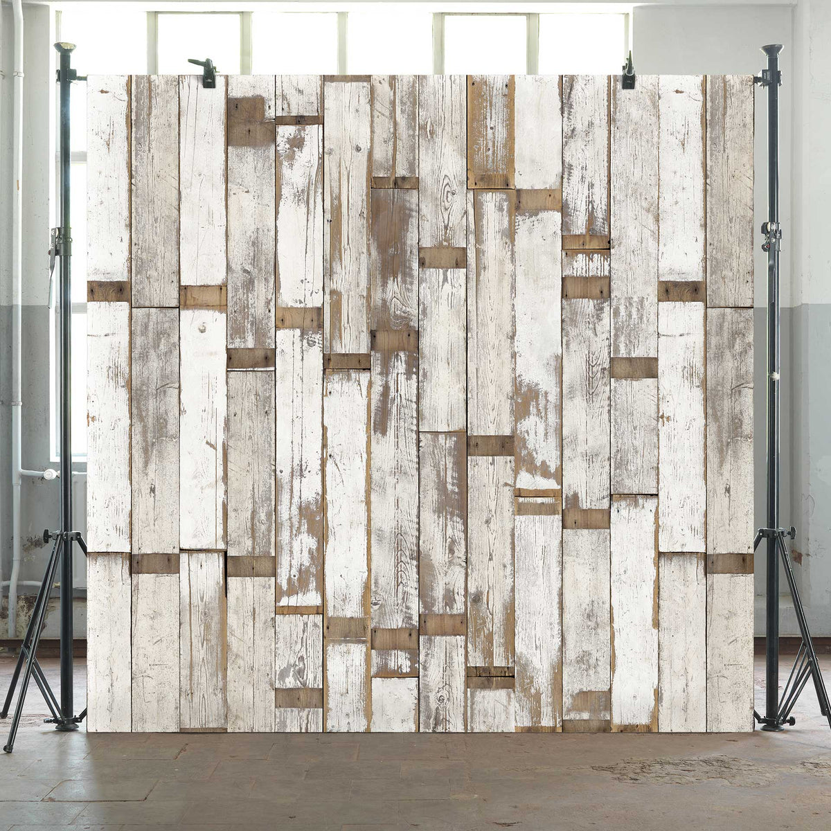 White PHE-02 Scrapwood Wallpaper by Piet Hein Eek + NLXL - Vertigo Home