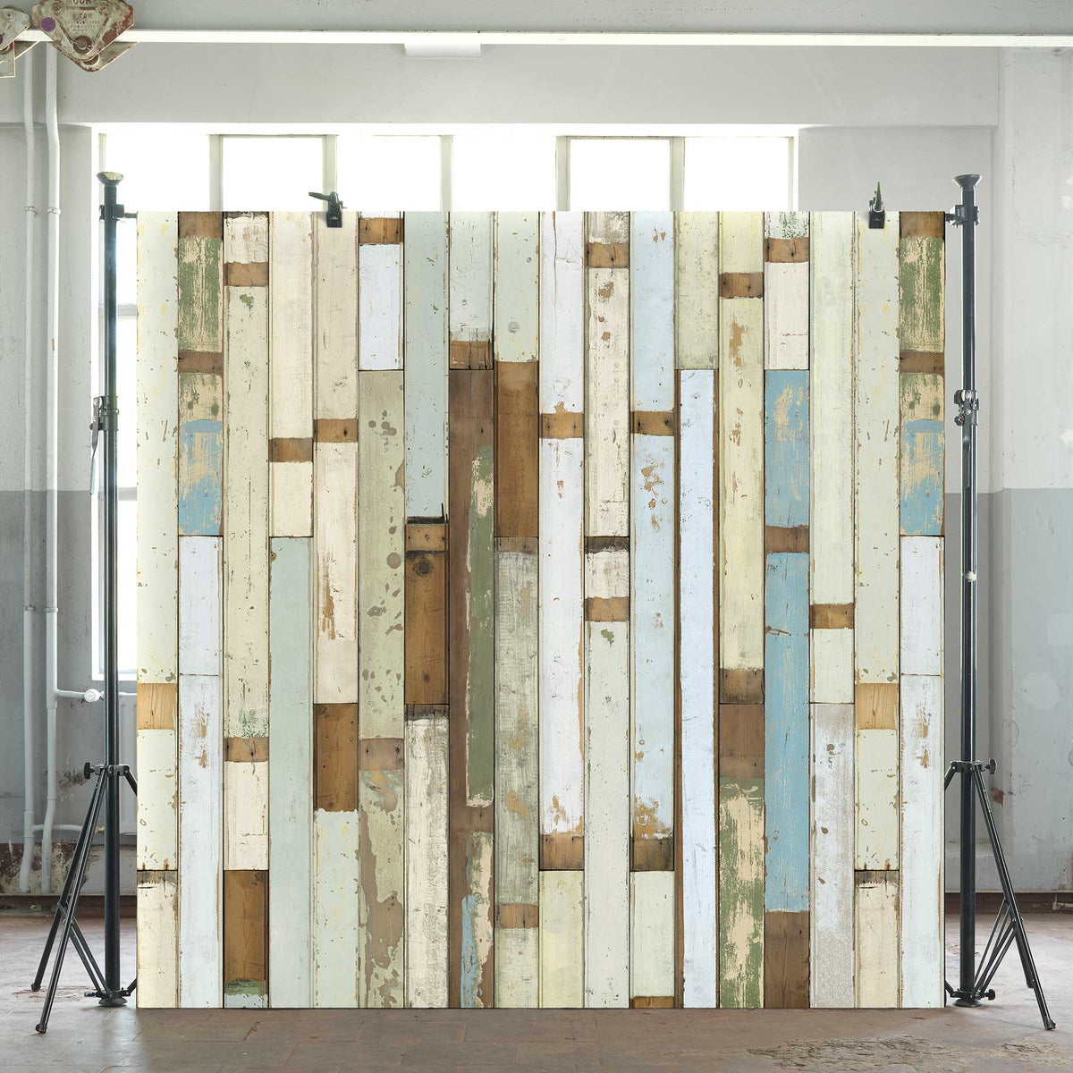 White & Blue PHE-03 Scrapwood Wallpaper by Piet Hein Eek + NLXL - Vertigo Home