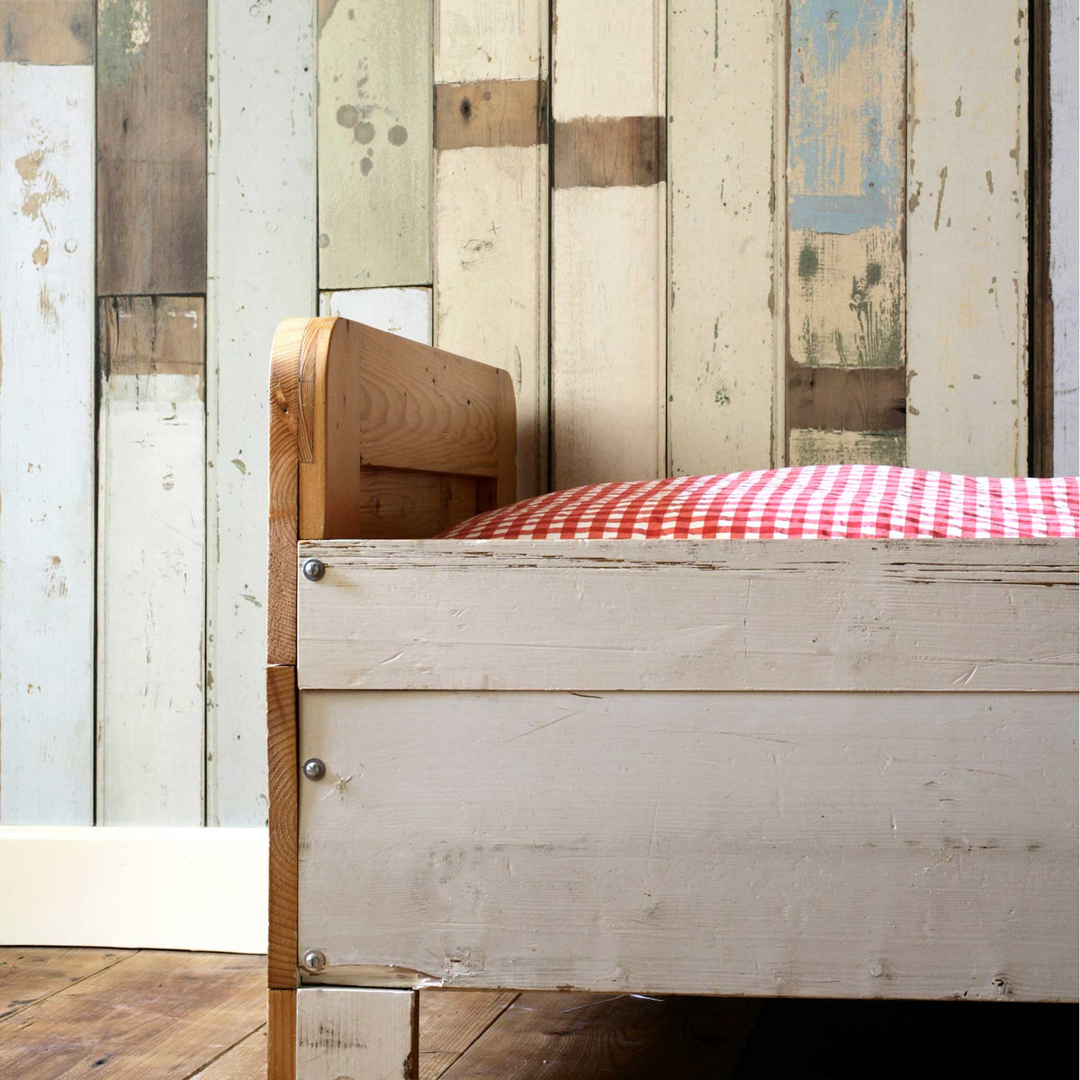 White & Blue PHE-03 Scrapwood Wallpaper by Piet Hein Eek + NLXL - Vertigo Home