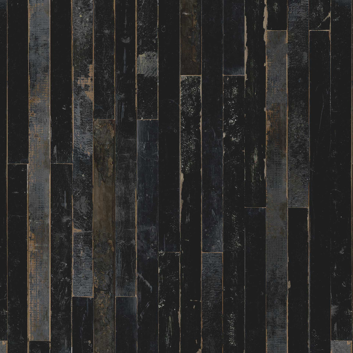 Black PHE-05 Scrapwood Wallpaper by Piet Hein Eek + NLXL - Vertigo Home