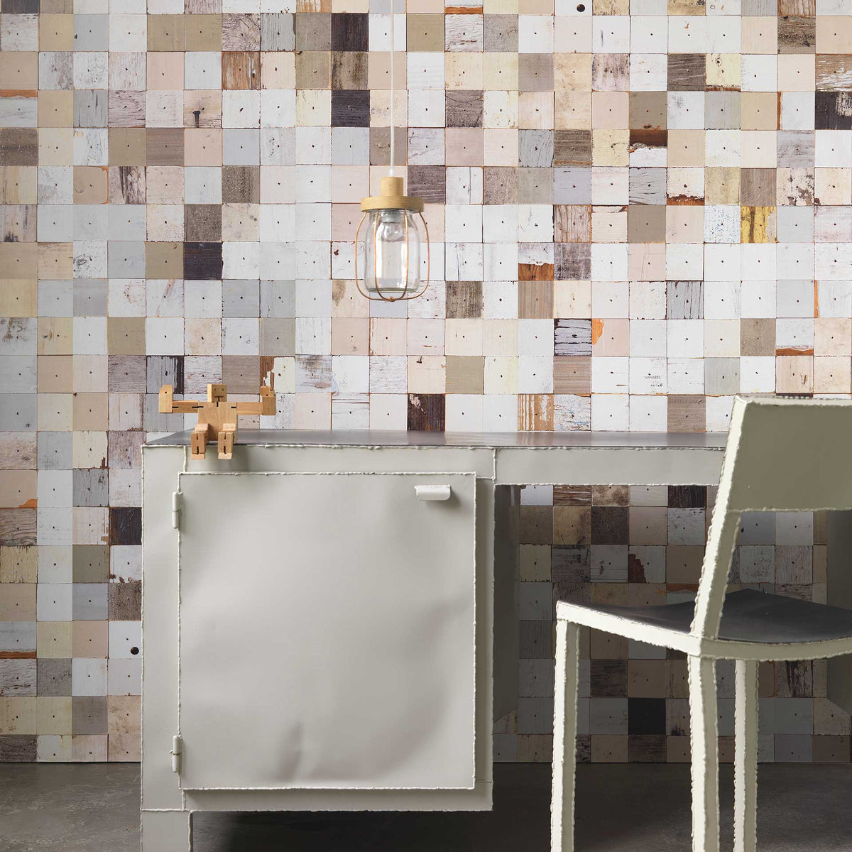 Mosaic Squares PHE-16 Scrapwood 2 Wallpaper by Piet Hein Eek + NLXL