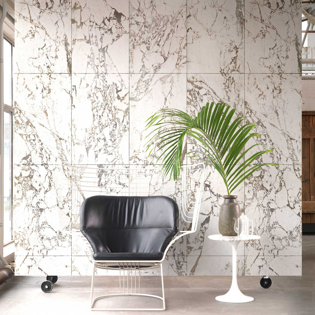 White Marble Materials Wallpaper by Piet Hein Eek + NLXL