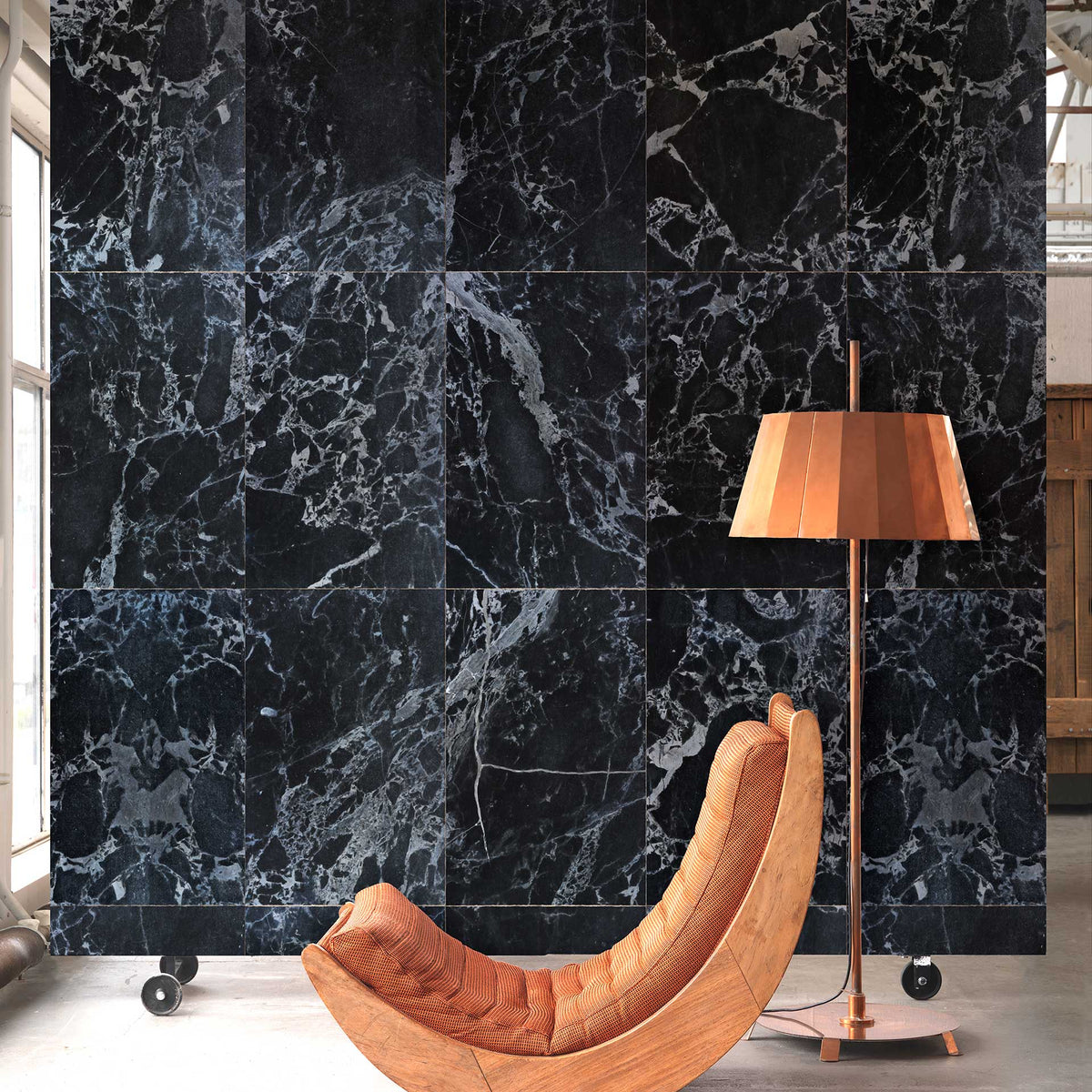 Black Marble Materials Wallpaper by Piet Hein Eek + NLXL