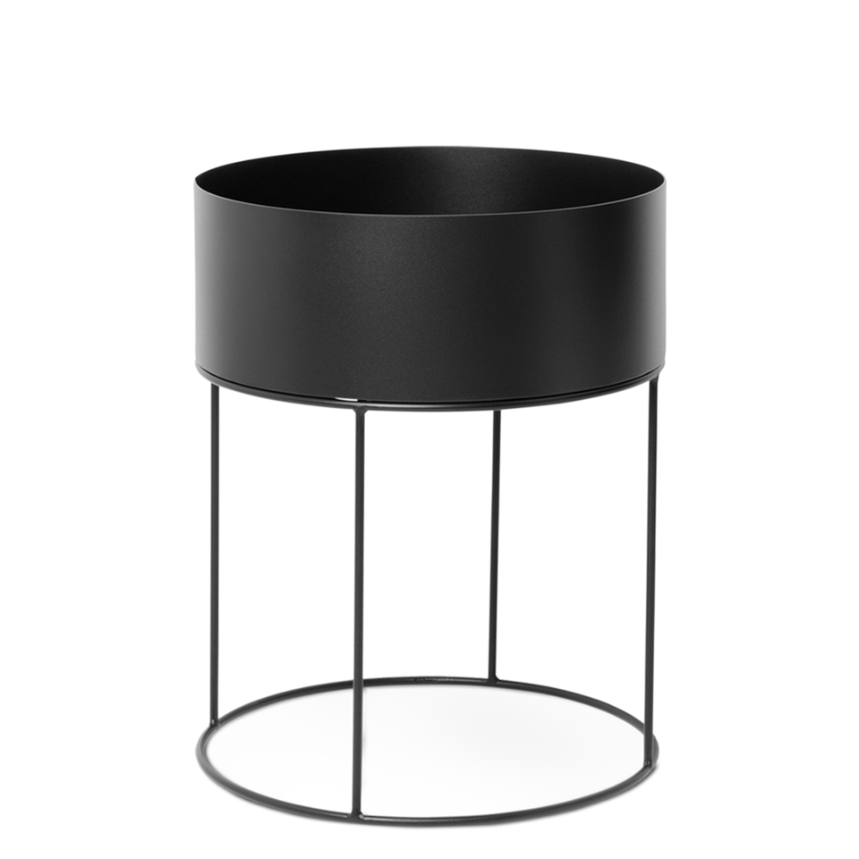 Plant Box Round - Black by Ferm Living