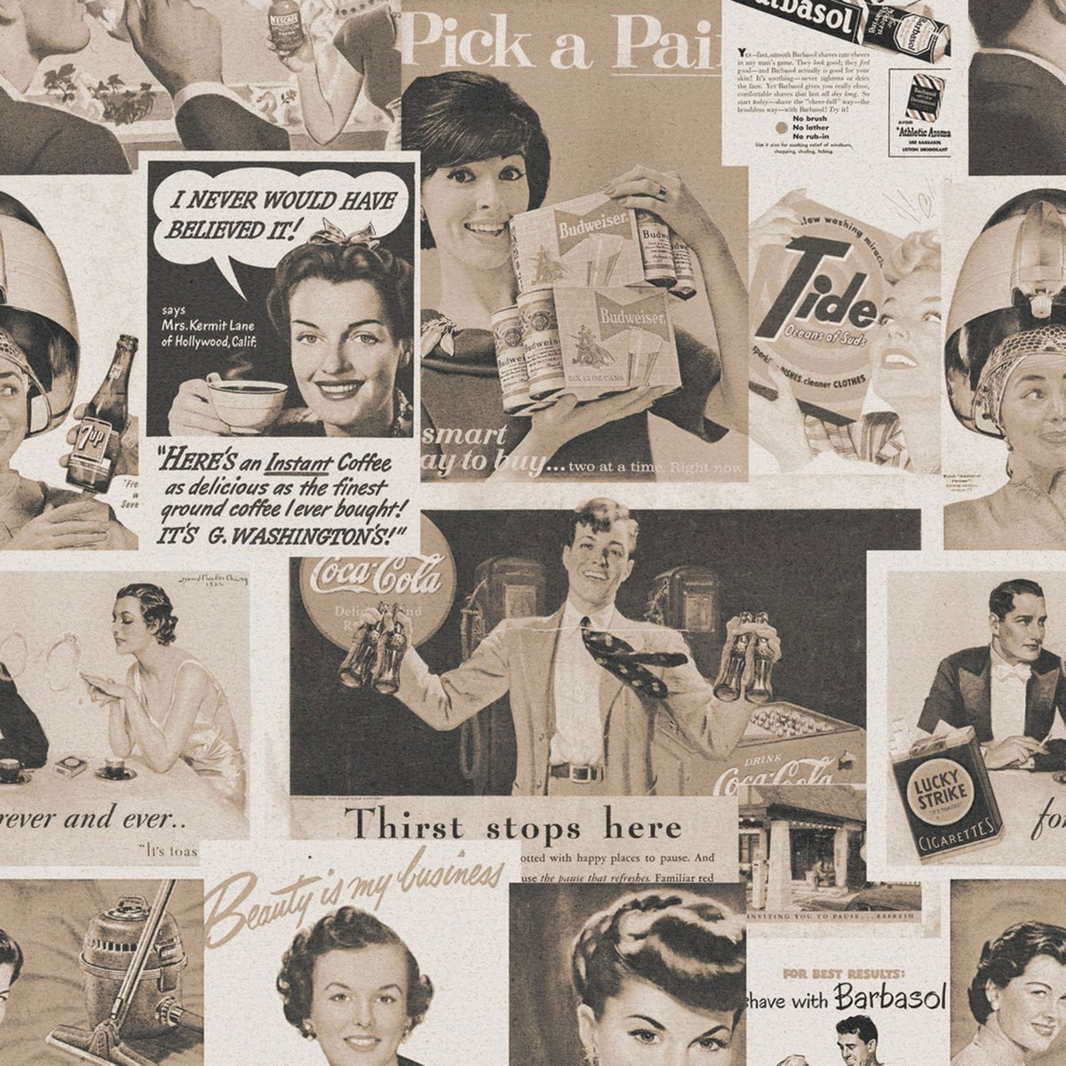 Retro Ads Wallpaper by MIND THE GAP