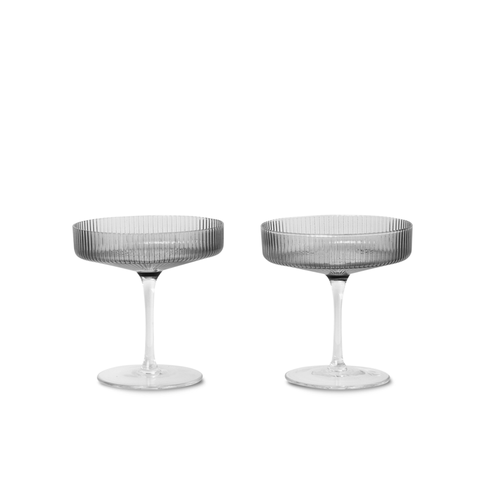 Ripple Champagne Saucer Set by Ferm Living