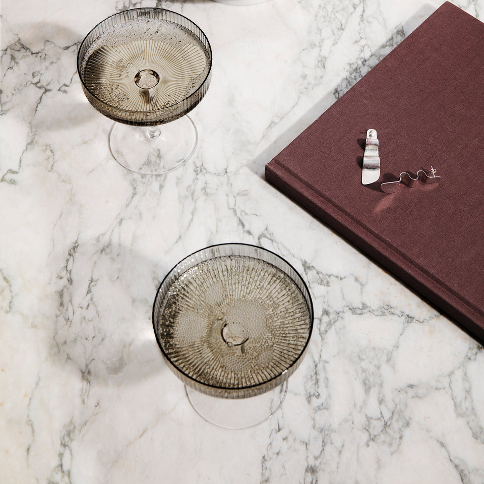 Ripple Champagne Saucer Set by Ferm Living