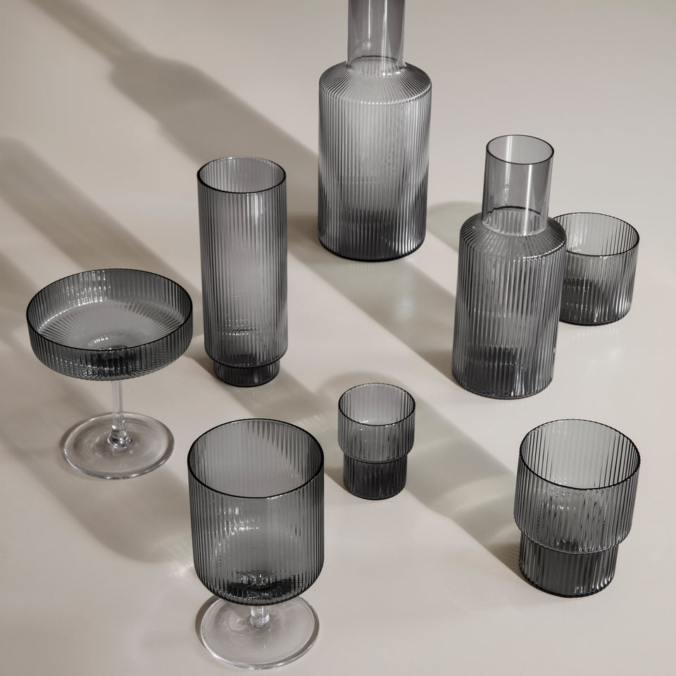 Ripple Long Drink Glasses - Set of 4 by Ferm Living