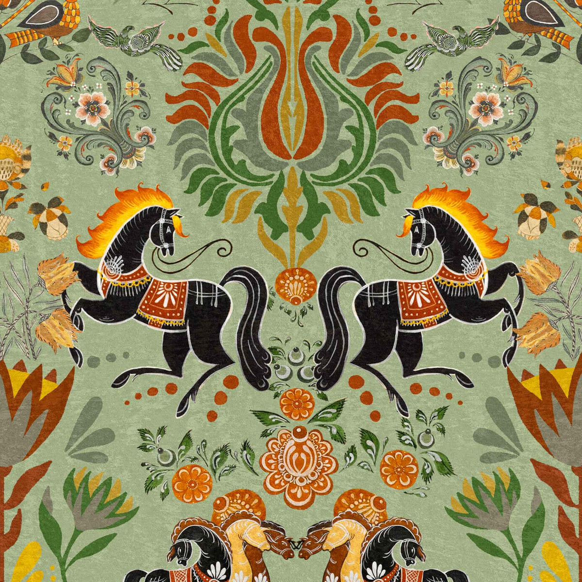 The Folk Parade Wallpaper by MINDTHEGAP