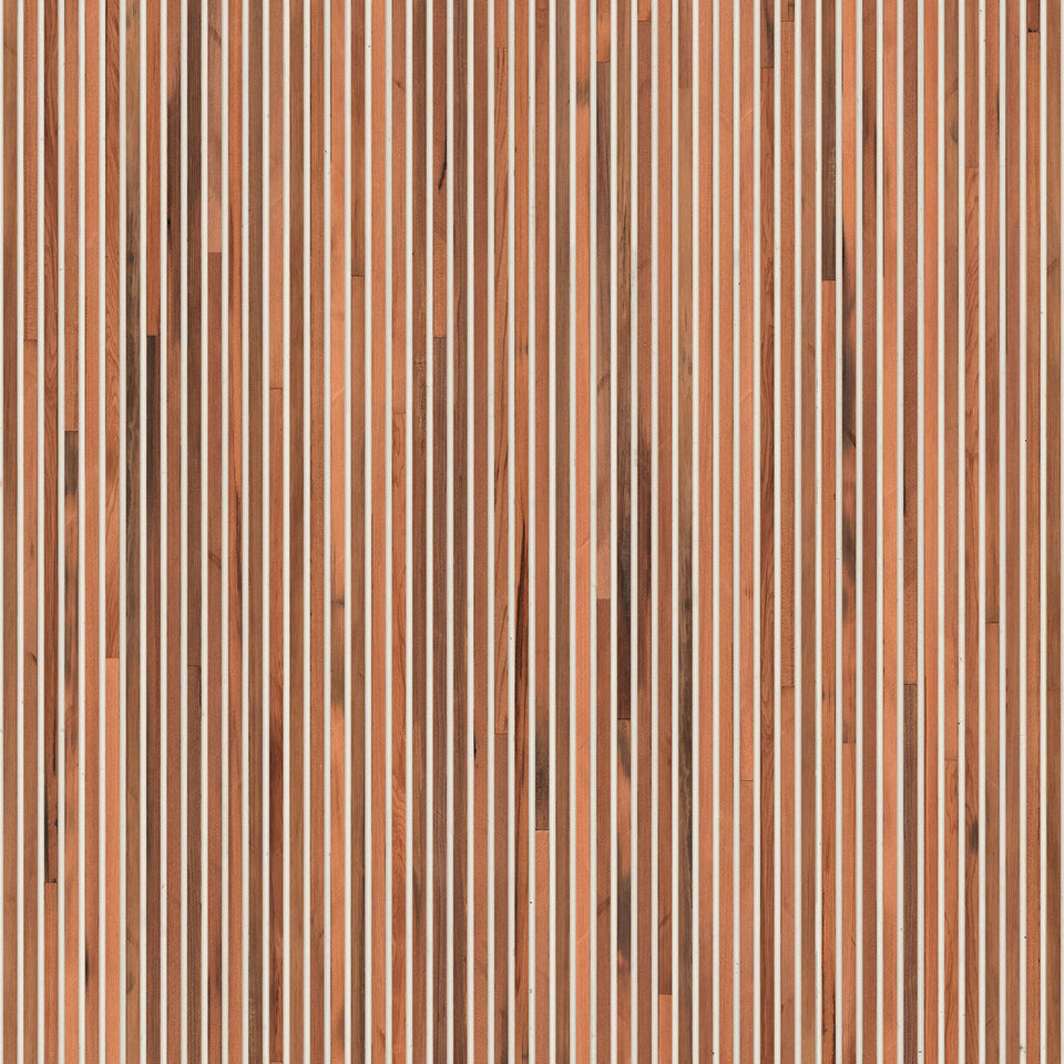 Teak on White TIM-02 Timber Strips Wallpaper by Piet Hein Eek + NLXL