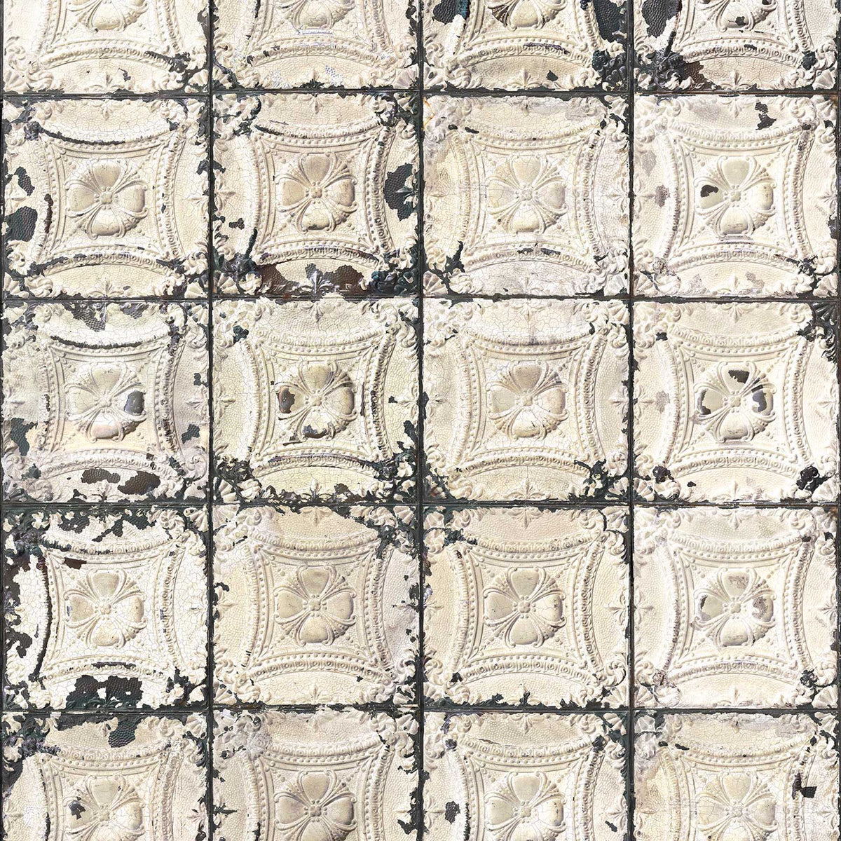 White TIN-01 Brooklyn Tins Wallpaper by Merci + NLXL - Vertigo Home