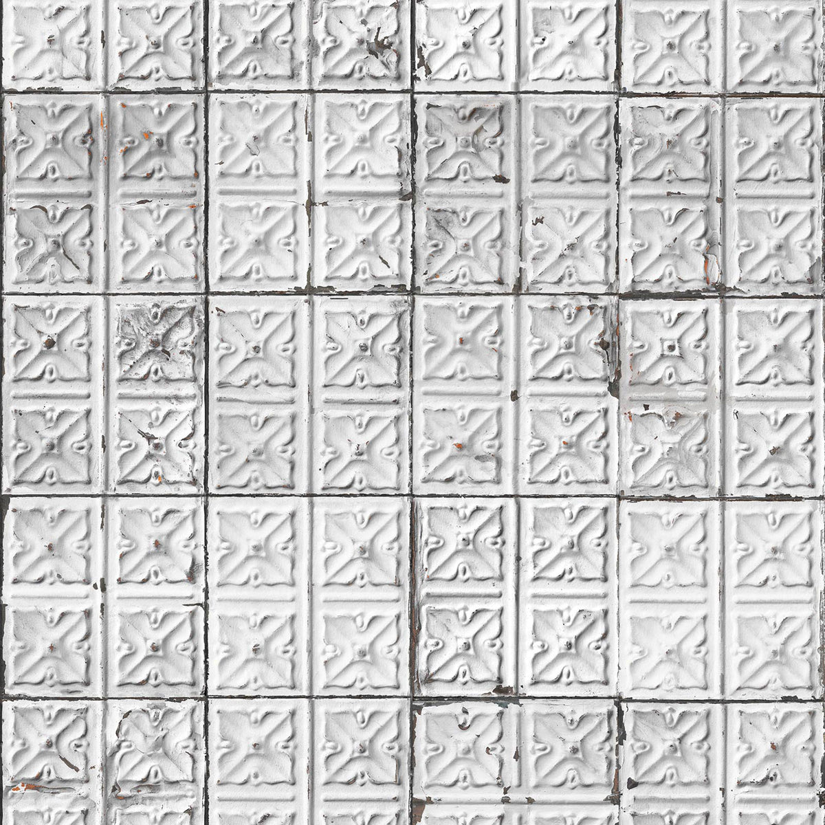 Small Grey TIN-04 Brooklyn Tins Wallpaper by Merci + NLXL - Vertigo Home