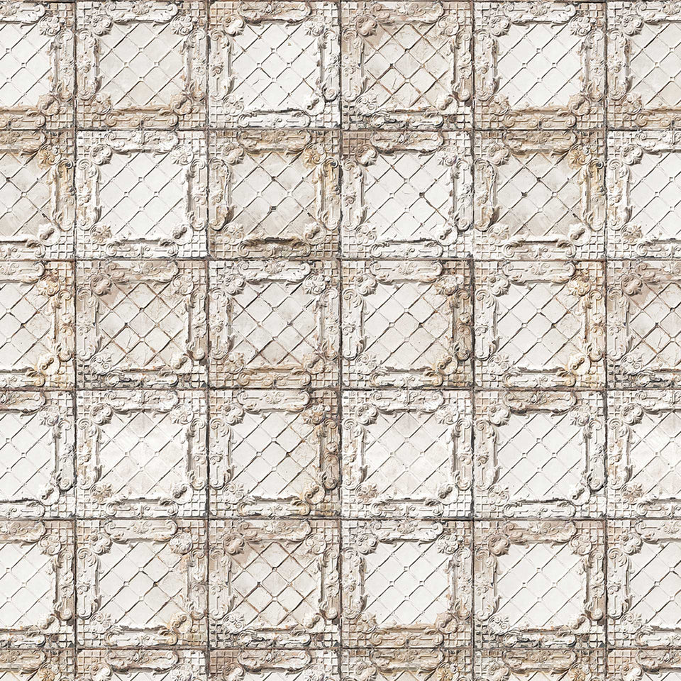 White TIN-09 Brooklyn Tins Wallpaper by Merci + NLXL