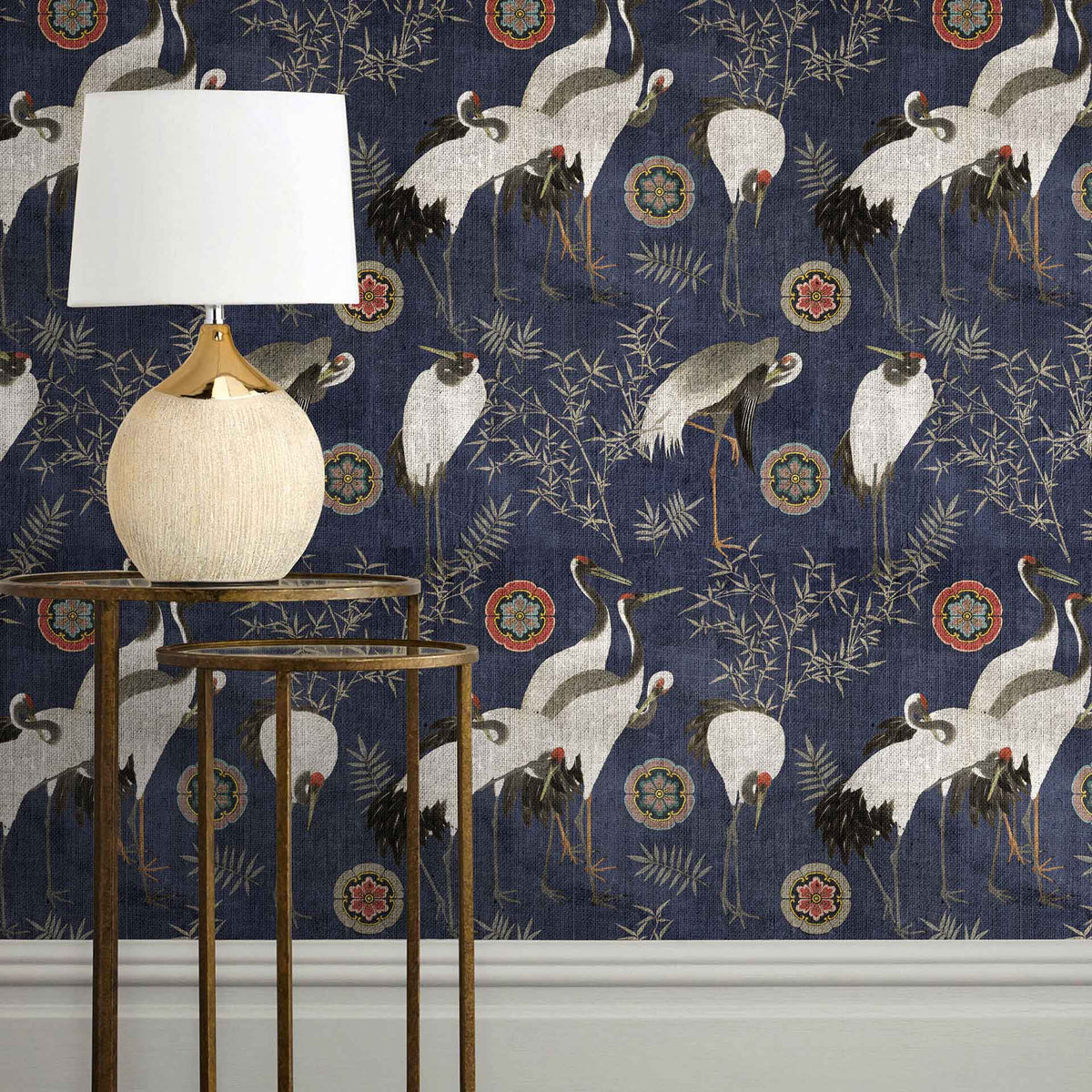 Tsuru Indigo Wallpaper by MINDTHEGAP