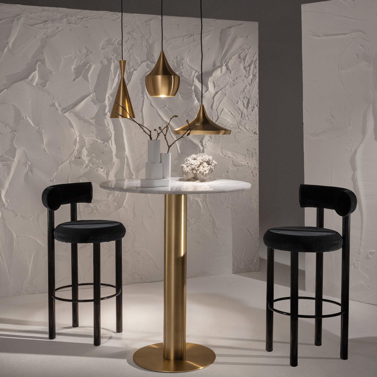 Beat Wide Pendant - Brushed Brass by Tom Dixon